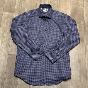 Mens Twillory Houndstooth‎ No Iron Safe Cotton Button Down Casual Shirt